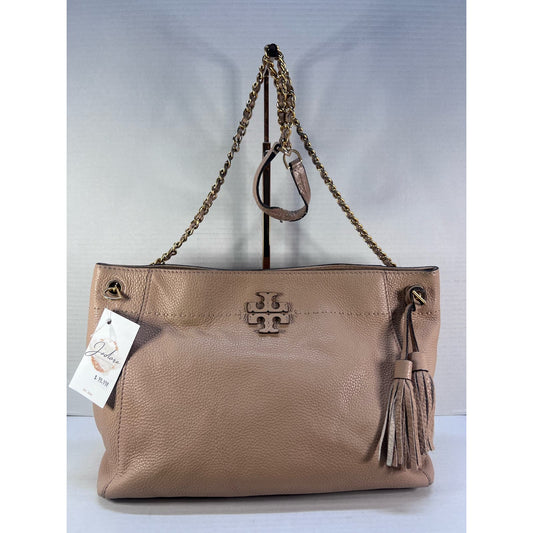 Tan Tory Burch Tote Handbag Designer Purse Crossbody Bag